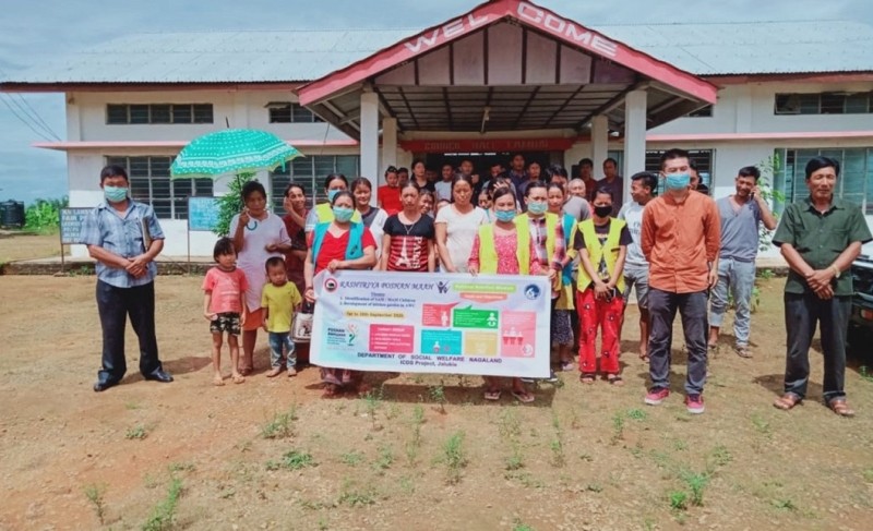Community meeting on Poshan Maah held at Lamhai village, Peren on September 24. (DIPR Photo) 
